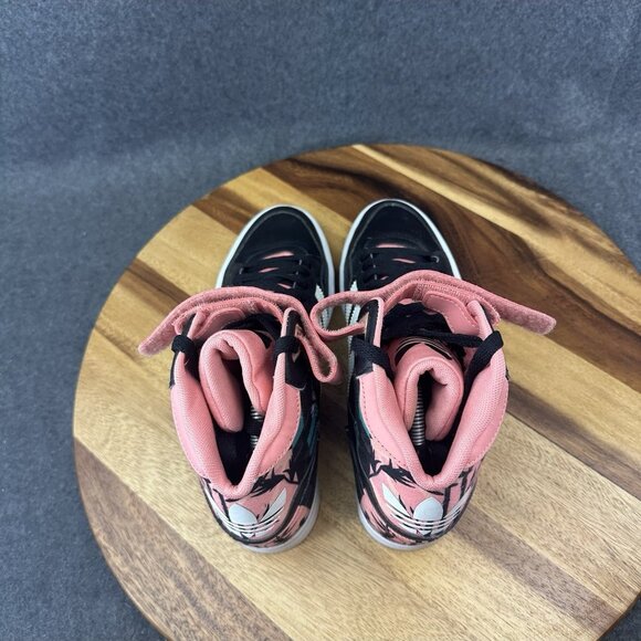 Adidas Extaball Flower High Top Sneakers Womens 9 Shoes Rare Hip Hop S74998 - Picture 8 of 11